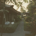 IDN Bali 1990OCT04 WRLFC WGT 011  This is the pathway to our hotel rooms. : 1990, 1990 World Grog Tour, Asia, Bali, Indonesia, October, Rugby League, Wests Rugby League Football Club
